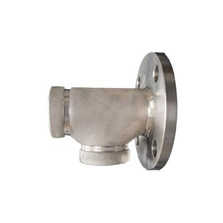 Industrial Choice Groove by 1/2in Flange by Groove Tee Sch 10 SS304 4 inch GVF1/2-T-4-G-FL-G-S10S4